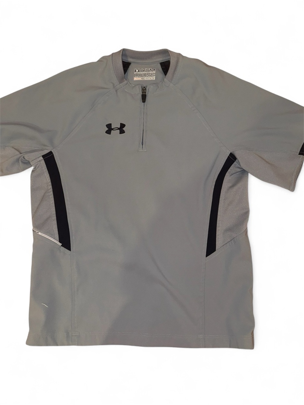 Under Armour youth Gray Short-Sleeve Training Pullover